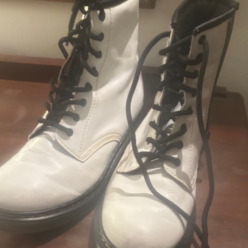 Dr. Martens White Combat Boots - Picture 12 of 12